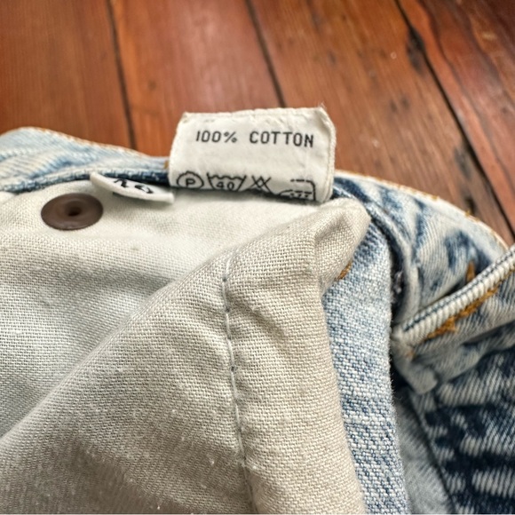 VINTAGE 80s Hysteric Et Vous painted stonewash jean skirt 40EUR 8US - Picture 7 of 7